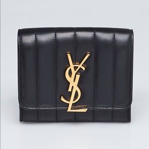 Yves Saint Laurent Leather Quilter Wallet